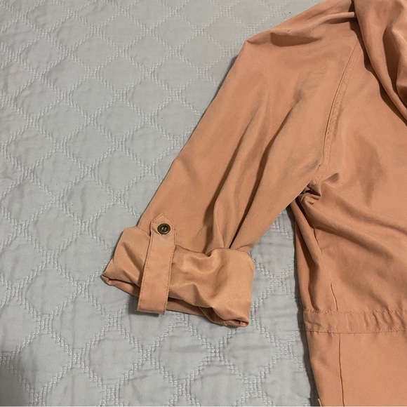 Love Tree Women's Peach Jacket Size M Long Sleeve V-neck Tie Front - Picture 9 of 11